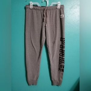 VICTORIAS SECRET PINK GRAY SWEATPANTS MEDIUM